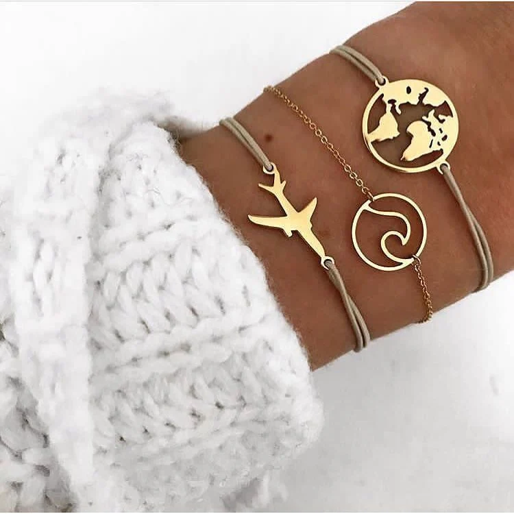 SET Armband Damen Freundschaftsarmband Yoga Bettelarmbänder Makramee