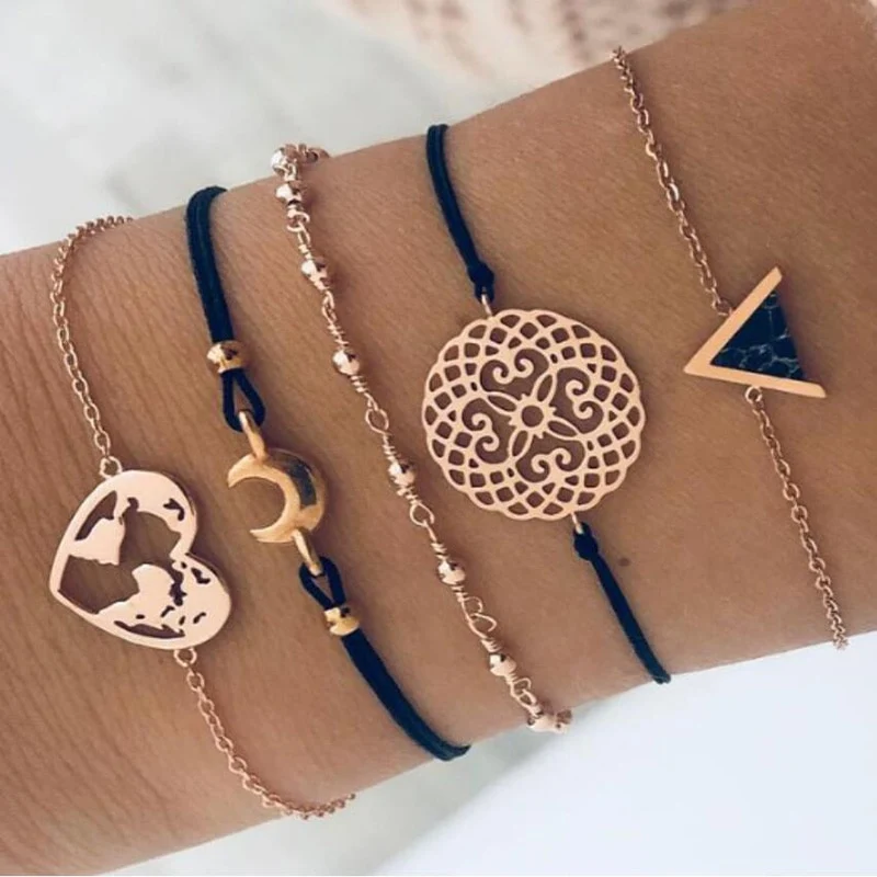 SET Armband Damen Freundschaftsarmband Yoga Bettelarmbänder Makramee