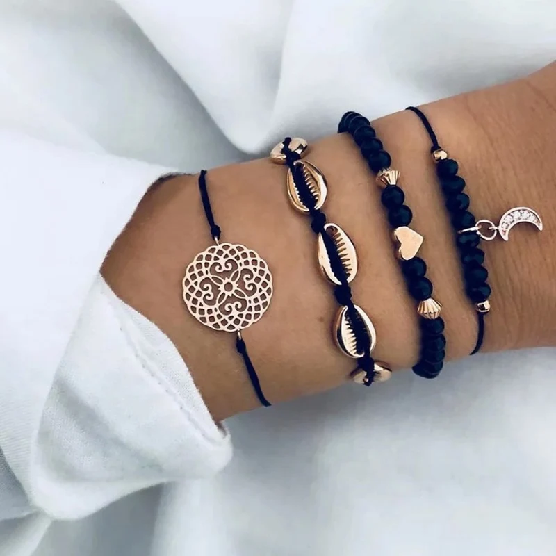SET Armband Damen Freundschaftsarmband Yoga Bettelarmbänder Makramee