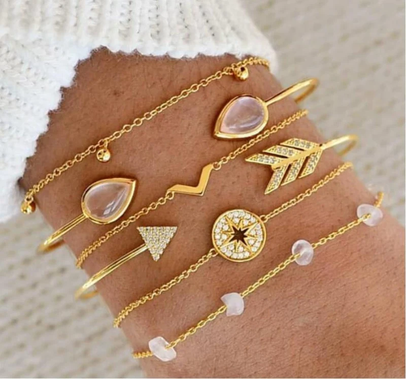 SET Armband Damen Freundschaftsarmband Yoga Bettelarmbänder Makramee