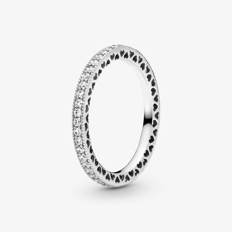 Massiv Sterling Silber 925 Ring filigran Fashion Damenring mit 3A Zirkonia