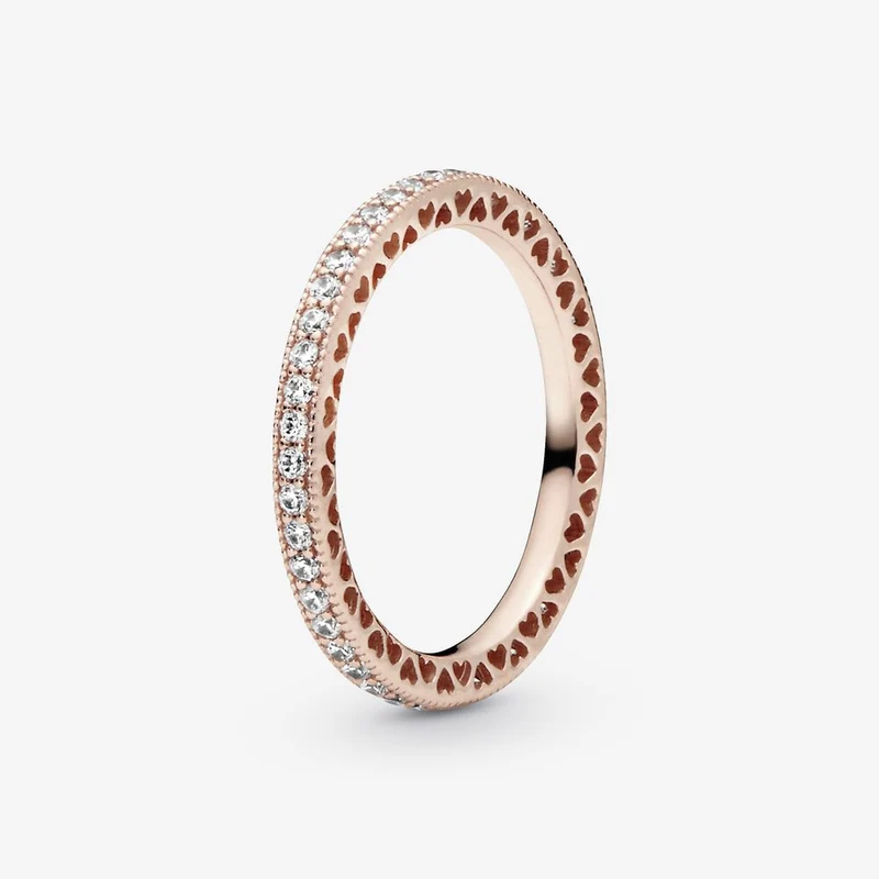 Massiv Sterling Silber 925 Ring filigran Fashion Damenring mit 3A Zirkonia