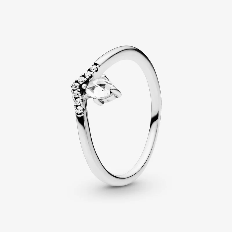 Massiv Sterling Silber 925 Ring filigran Fashion Damenring mit 3A Zirkonia