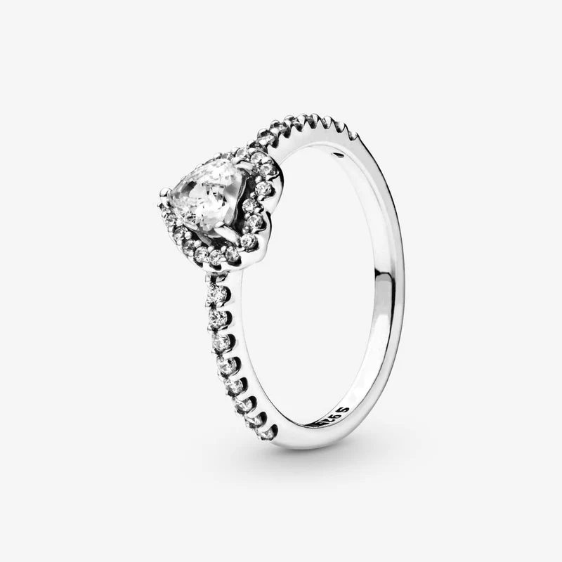 Massiv Sterling Silber 925 Ring filigran Fashion Damenring mit 3A Zirkonia