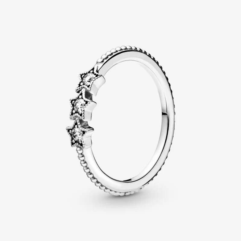 Massiv Sterling Silber 925 Ring filigran Fashion Damenring mit 3A Zirkonia