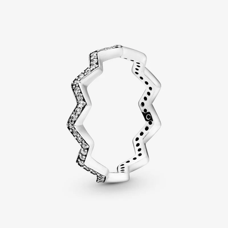 Massiv Sterling Silber 925 Ring filigran Fashion Damenring mit 3A Zirkonia