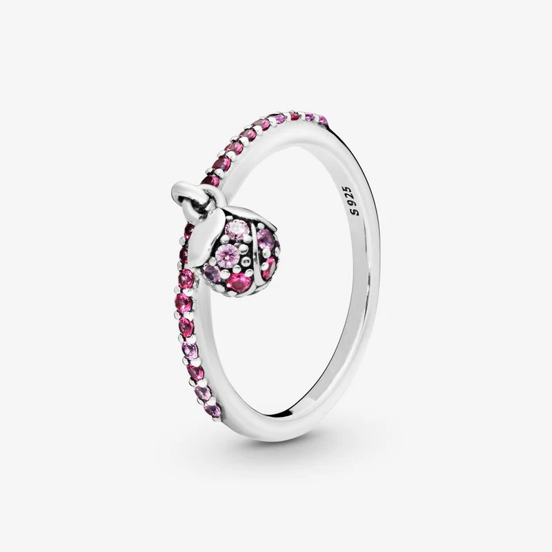 Massiv Sterling Silber 925 Ring filigran Fashion Damenring mit 3A Zirkonia