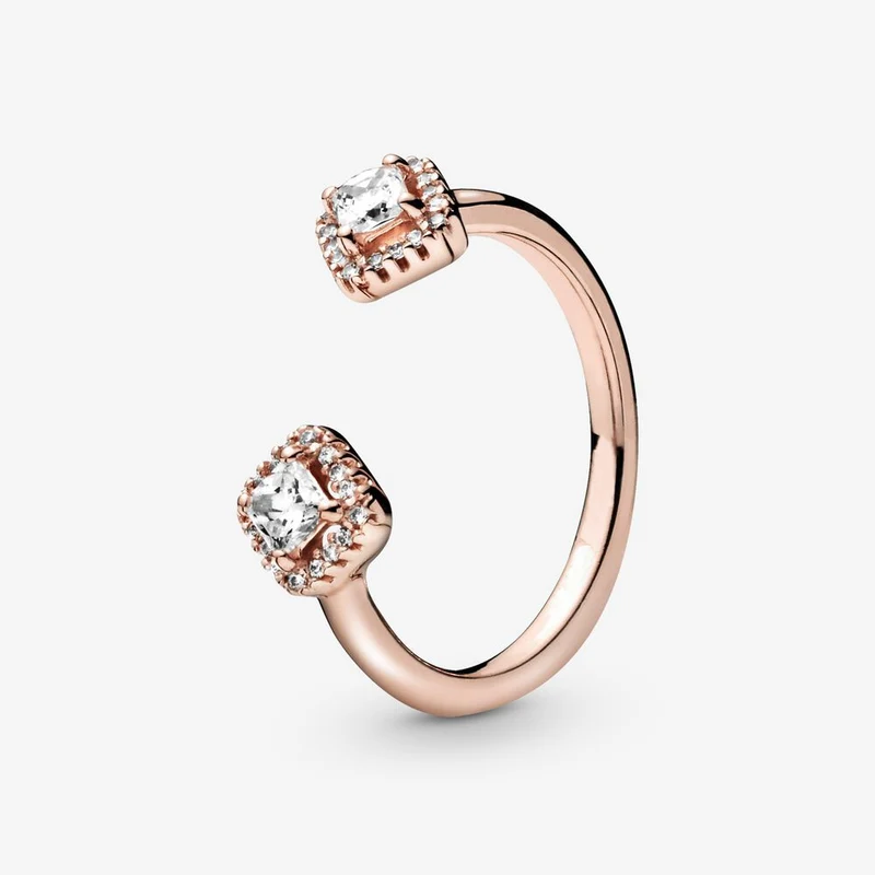 Massiv Sterling Silber 925 Ring filigran Fashion Damenring mit 3A Zirkonia