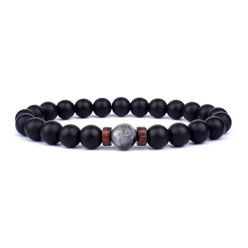 Armband Lava Holz Tibetische Buddha DAMEN HERREN Naturstein Freundschaftsarmband Yoga