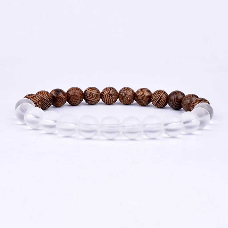 Armband Lava Holz Tibetische Buddha DAMEN HERREN Naturstein Freundschaftsarmband Yoga
