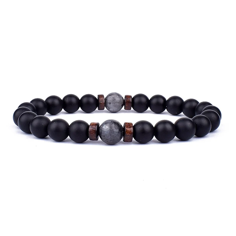 Armband Lava Holz Tibetische Buddha DAMEN HERREN Naturstein Freundschaftsarmband Yoga