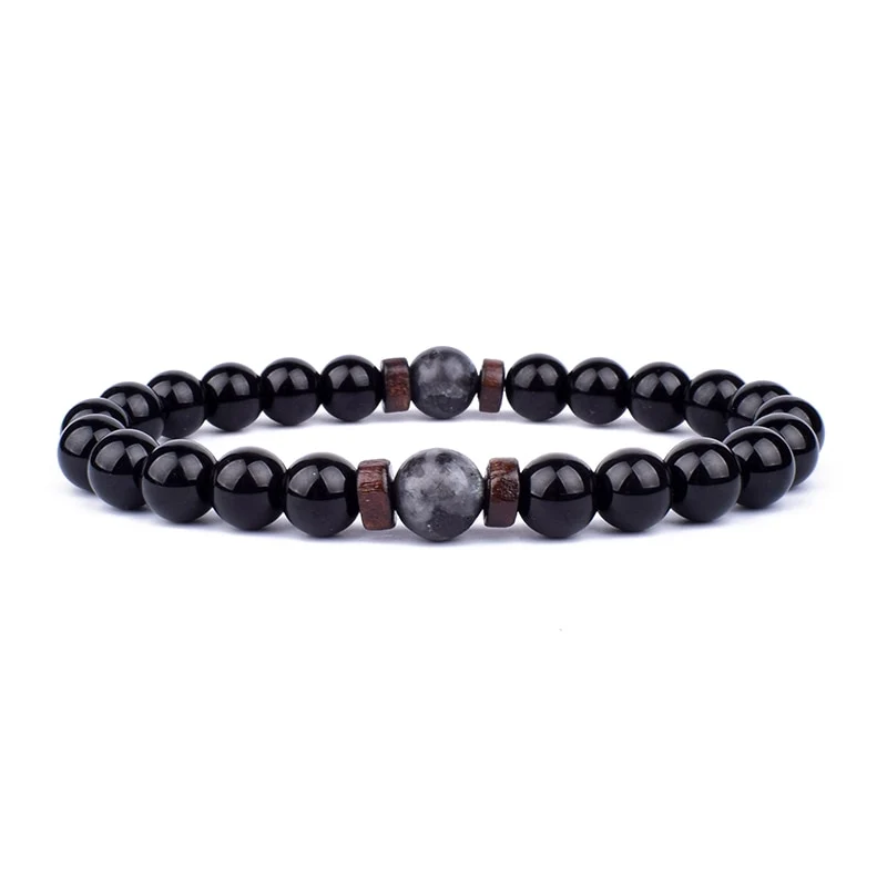 Armband Lava Holz Tibetische Buddha DAMEN HERREN Naturstein Freundschaftsarmband Yoga