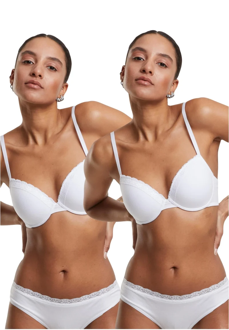 UC Basic Cotton Bra Lace 2-Pack