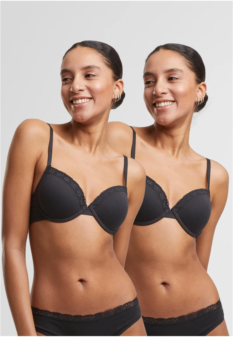 UC Basic Cotton Bra Lace 2-Pack