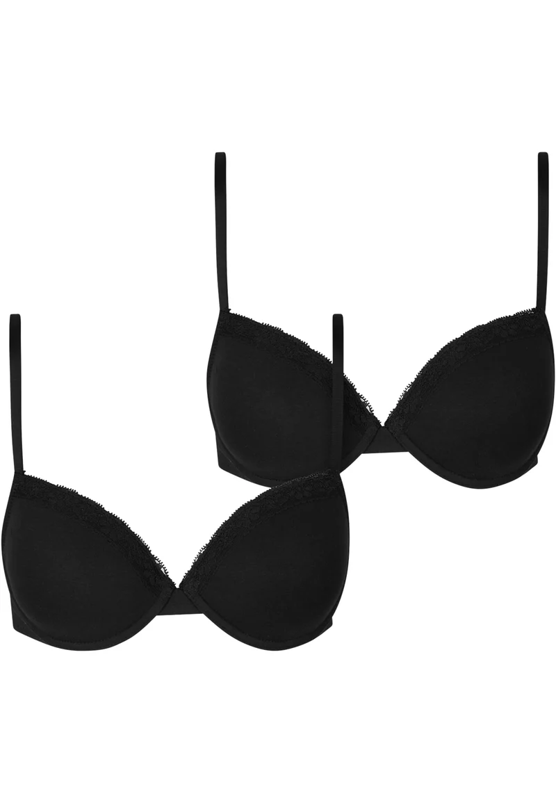 UC Basic Cotton Bra Lace 2-Pack