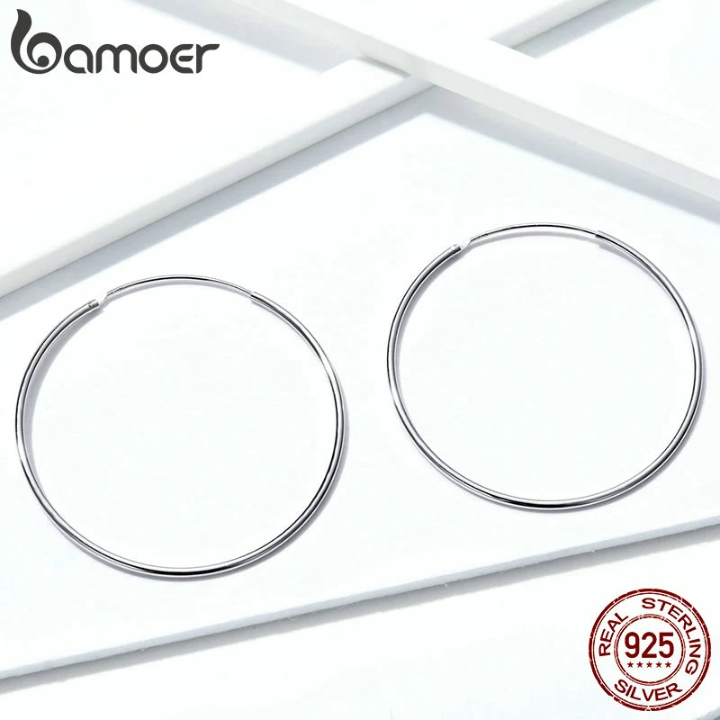 1 Paar Creolen aus 925 Sterling Silber Ohrringe Ohrschmuck Ohrstecker