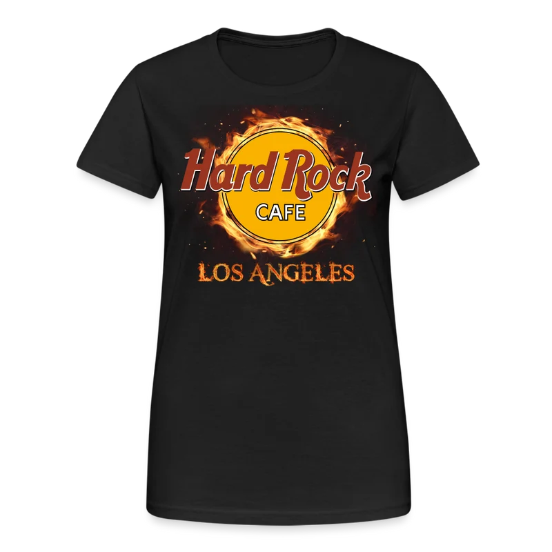Frauen Fashion Hard Rock Cafe 3D T-Shirt Rundhals Unisex Sommer Streetwear