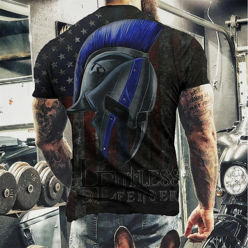 Fashion Herren Horror Skull 3D T-Shirt Rundhals Unisex Sommer Streetwear
