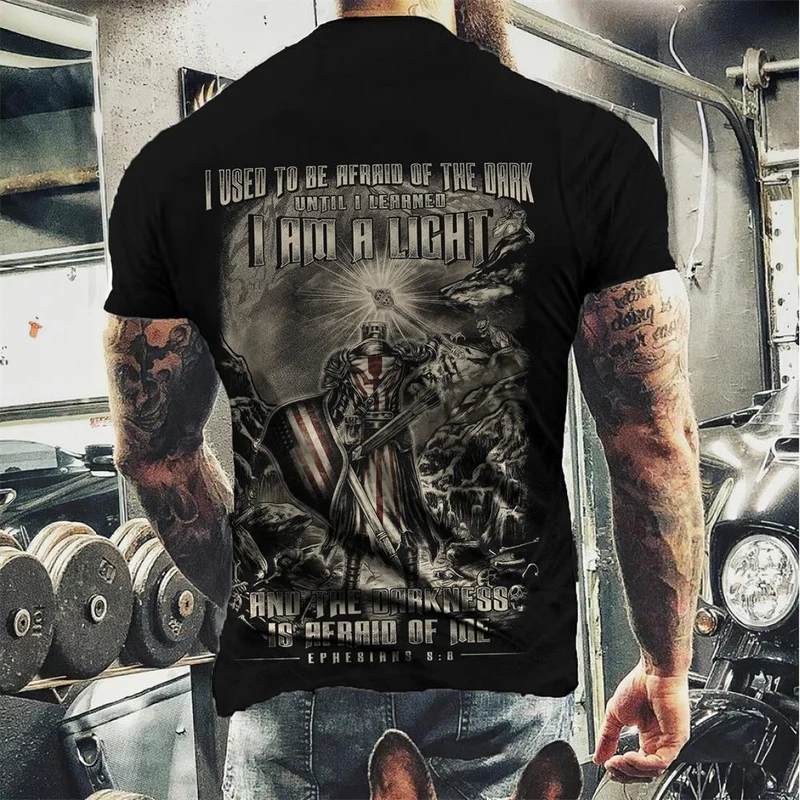 Fashion Herren Horror Skull 3D T-Shirt Rundhals Unisex Sommer Streetwear