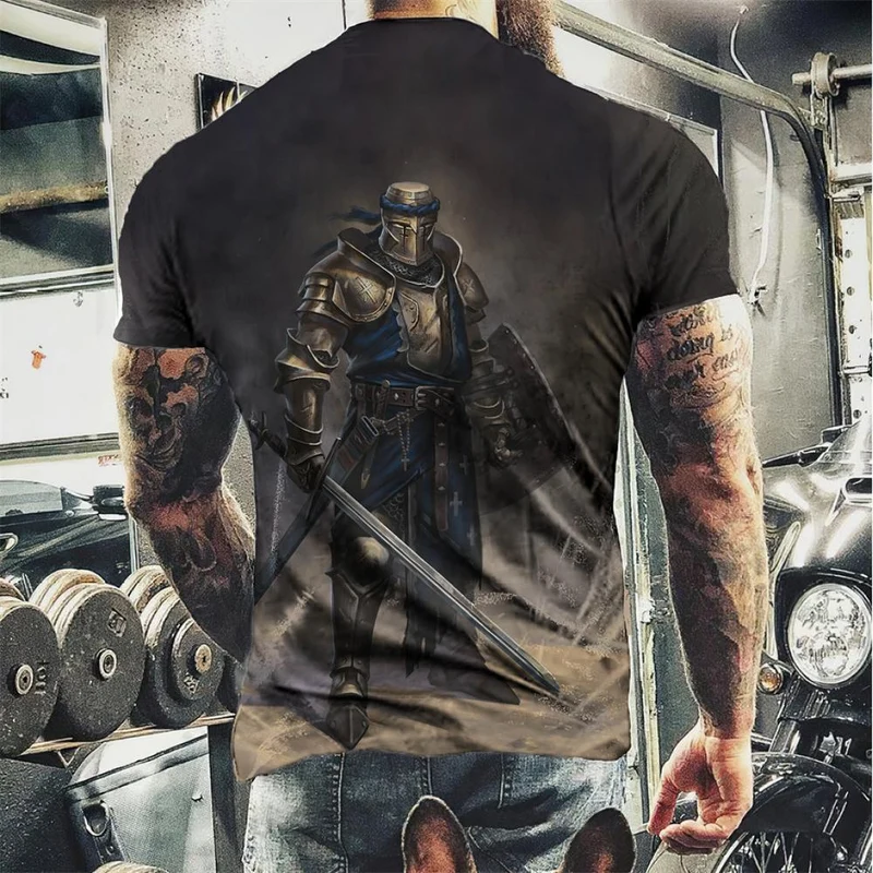 Fashion Herren Horror Skull 3D T-Shirt Rundhals Unisex Sommer Streetwear