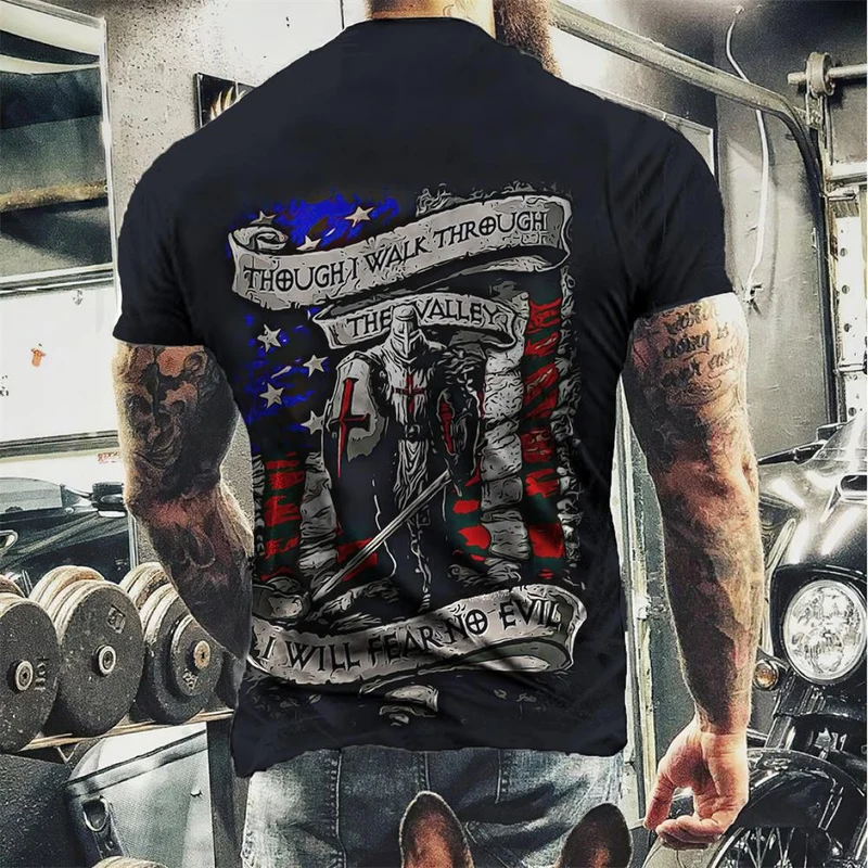 Fashion Herren Horror Skull 3D T-Shirt Rundhals Unisex Sommer Streetwear