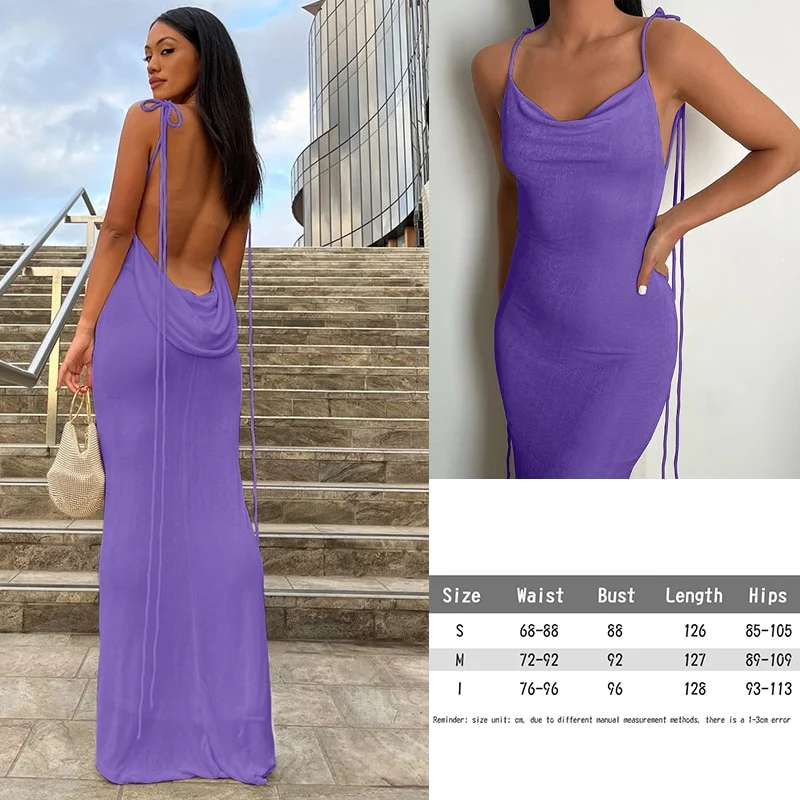 Damen Rückenfrei Sommer Partykleid Cocktail Abendkleid Kleid Clubwear