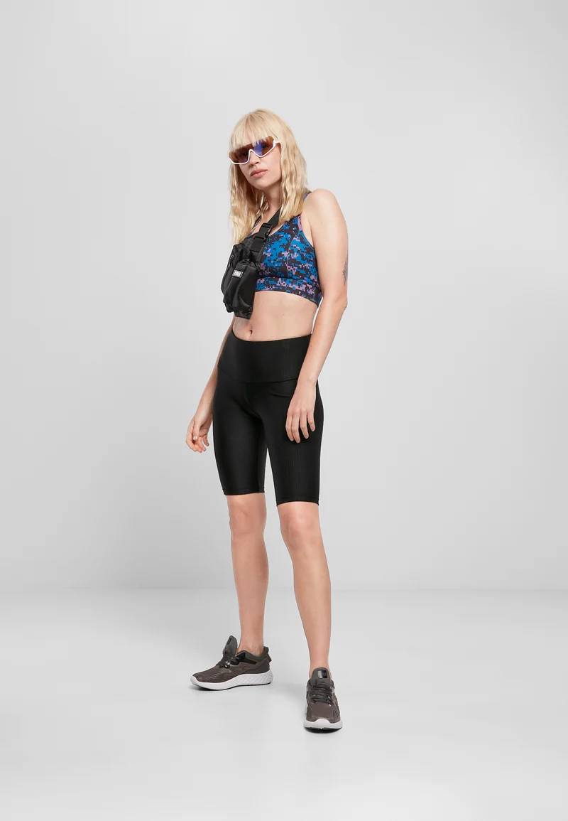 UC High Waist Shiny Rib Cycle Shorts