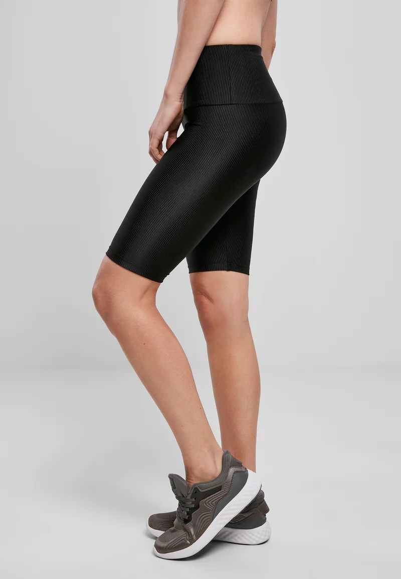 UC High Waist Shiny Rib Cycle Shorts