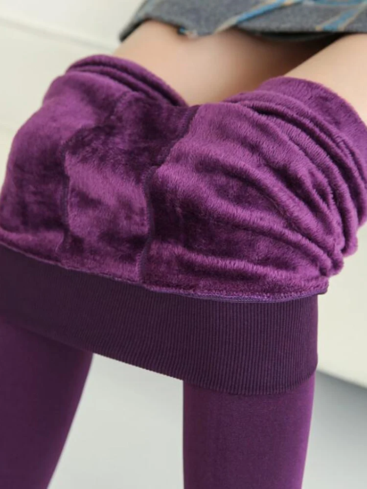 Winter Leggings Warm Thermo Hose Innenfleece Strumpfhose Frauen Blickdicht Hosen
