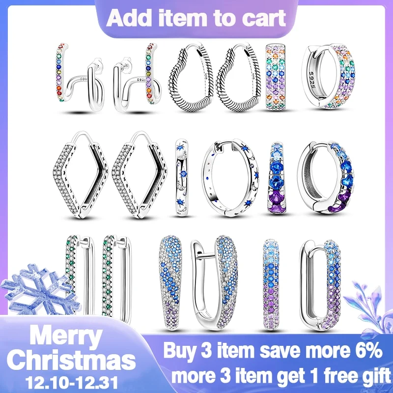 1 Paar Creolen aus 925 sterling Silber Ohrringe Ohrschmuck Zirkonia Ohrstecker
