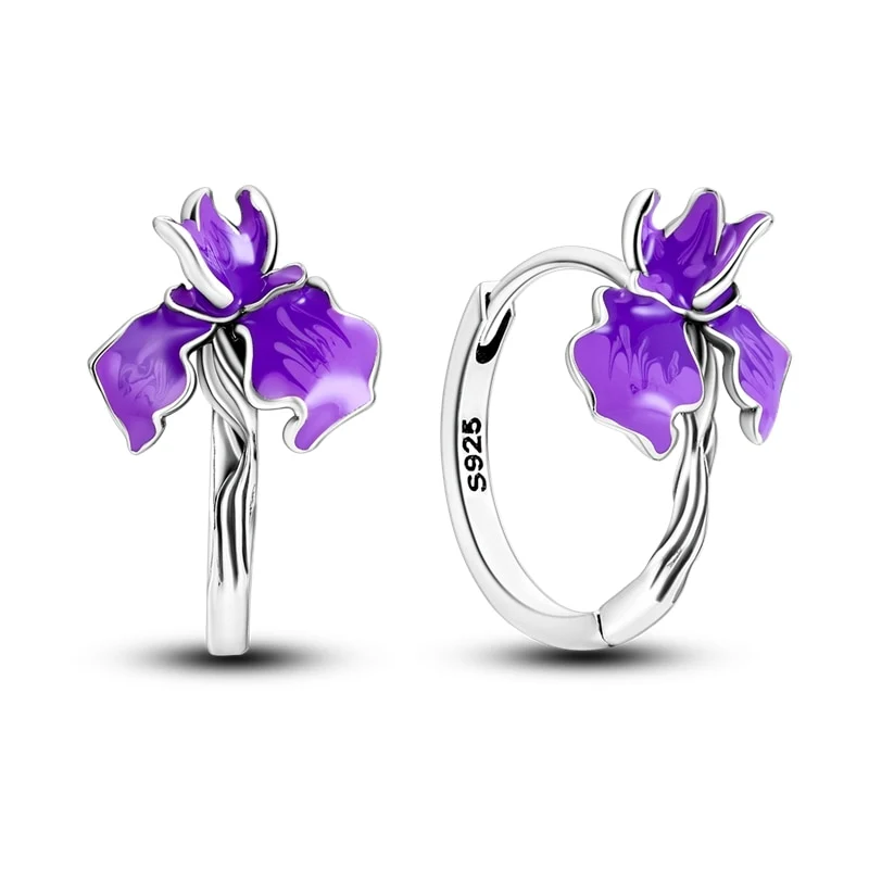 1 Paar Creolen aus 925 sterling Silber Ohrringe Ohrschmuck Zirkonia Ohrstecker