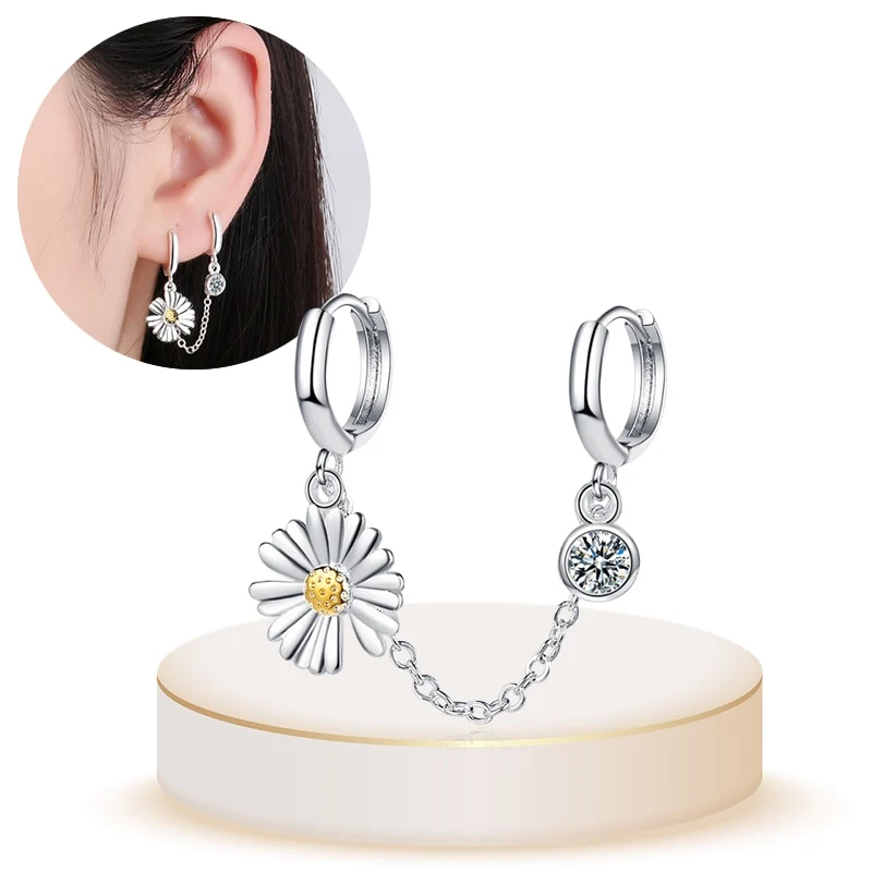 1 Paar Creolen aus 925 sterling Silber Ohrringe Ohrschmuck Zirkonia Ohrstecker