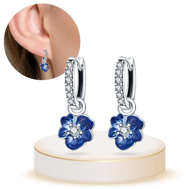 1 Paar Creolen aus 925 sterling Silber Ohrringe Ohrschmuck Zirkonia Ohrstecker