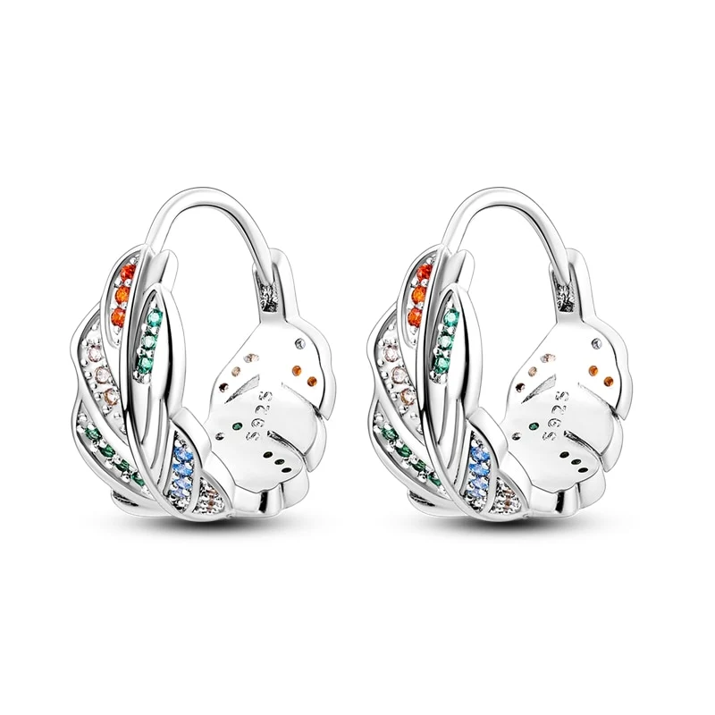 1 Paar Creolen aus 925 sterling Silber Ohrringe Ohrschmuck Zirkonia Ohrstecker