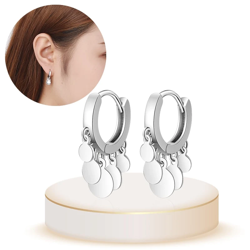1 Paar Creolen aus 925 sterling Silber Ohrringe Ohrschmuck Zirkonia Ohrstecker