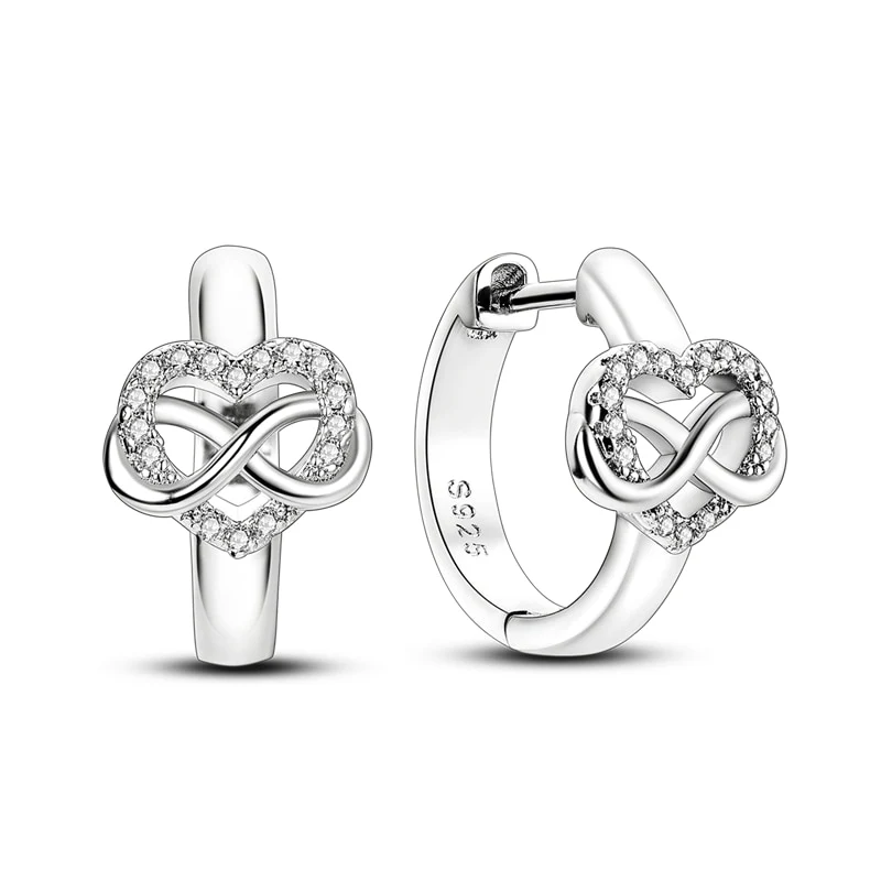 1 Paar Creolen aus 925 sterling Silber Ohrringe Ohrschmuck Zirkonia Ohrstecker