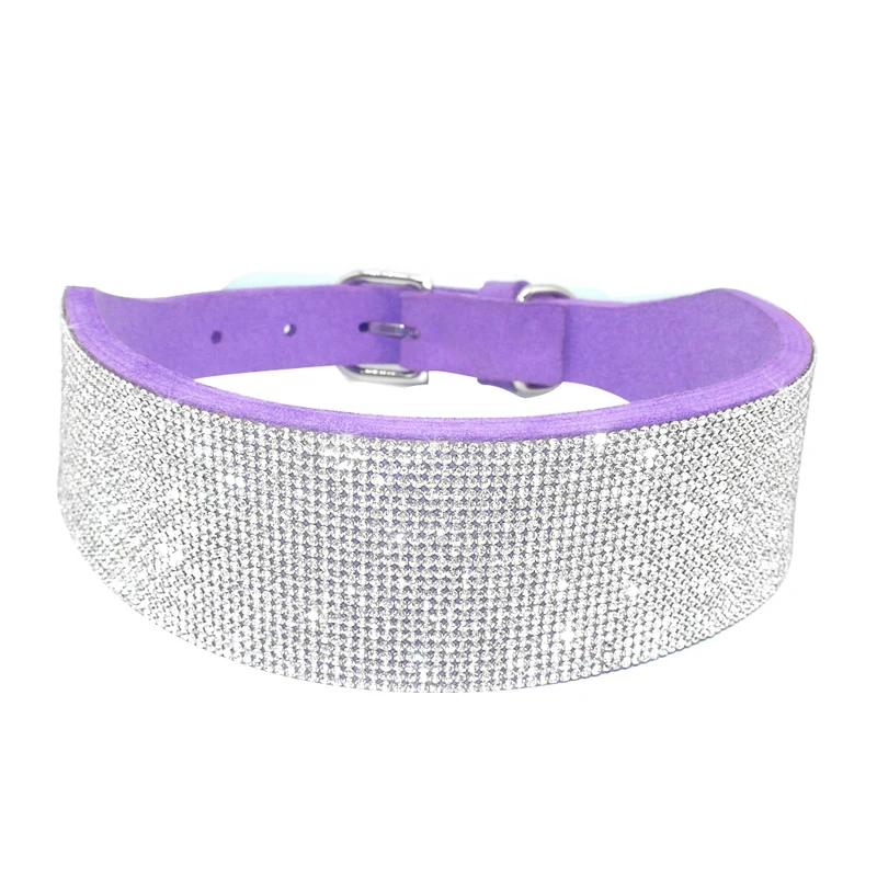 Hundehalsband Strass Silber Mops Halsband S M L Hunde Chihuahua Pink