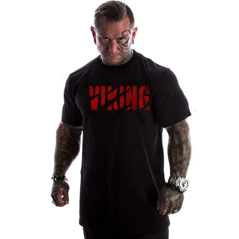 GYM Shirt Sport T-Shirt Men Herren Fitness Sportswear Unisex Streetwear Viking