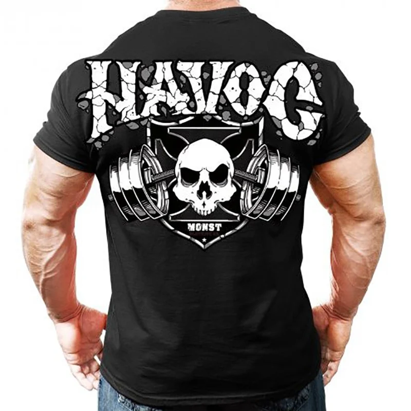 GYM Shirt Sport T-Shirt Men Herren Fitness Sportswear Unisex Streetwear