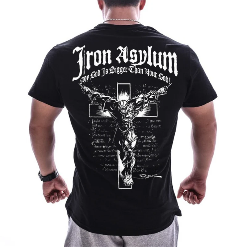 GYM Shirt Sport T-Shirt Men Herren Fitness Sportswear Unisex Streetwear