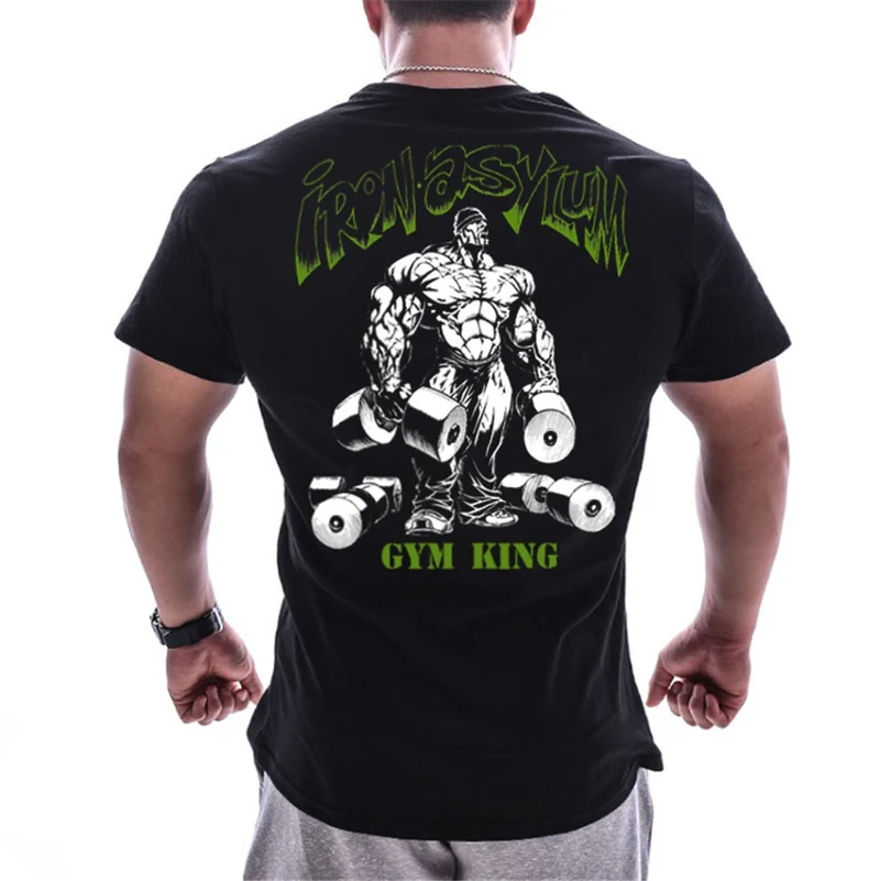 GYM Shirt Sport T-Shirt Men Herren Fitness Sportswear Unisex Streetwear