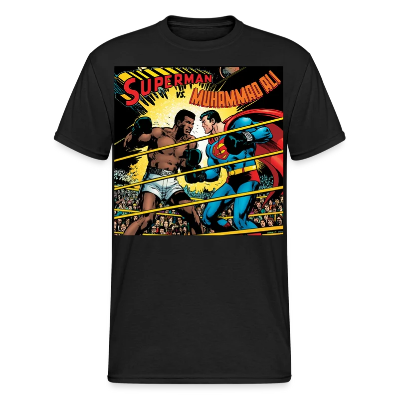 Fashion Herren Superman Mohammad Ali 3D T-Shirt Rundhals Unisex Streetwear