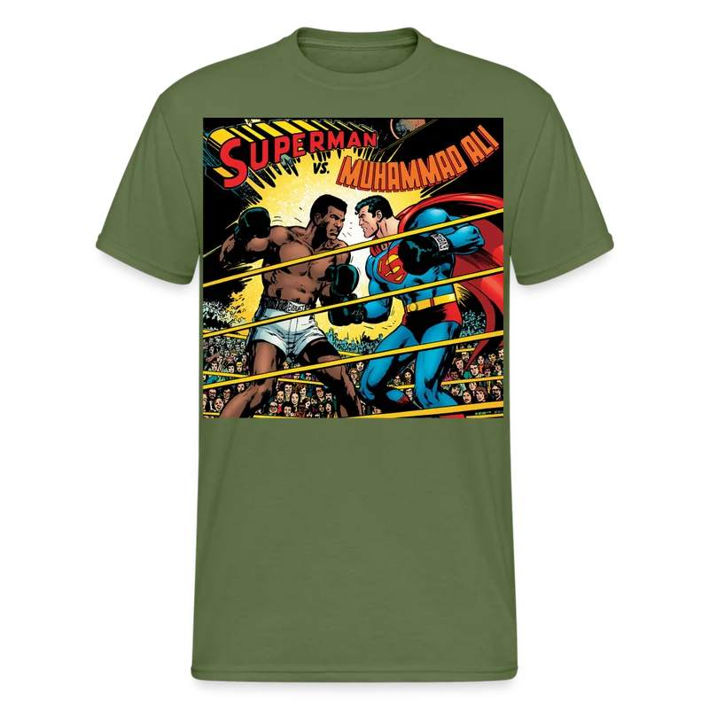 Fashion Herren Superman Mohammad Ali 3D T-Shirt Rundhals Unisex Streetwear