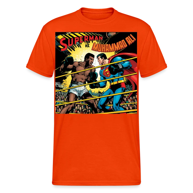 Fashion Herren Superman Mohammad Ali 3D T-Shirt Rundhals Unisex Streetwear