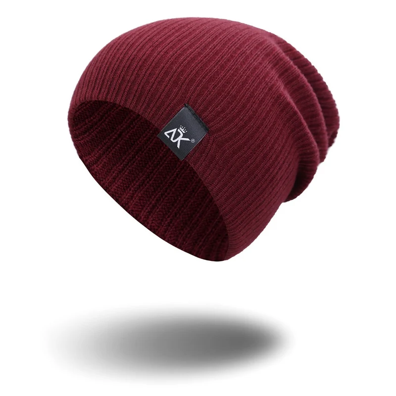Warme Herren Wintermütze Woll Mütze Strickmütze Kappe Hut Unisex