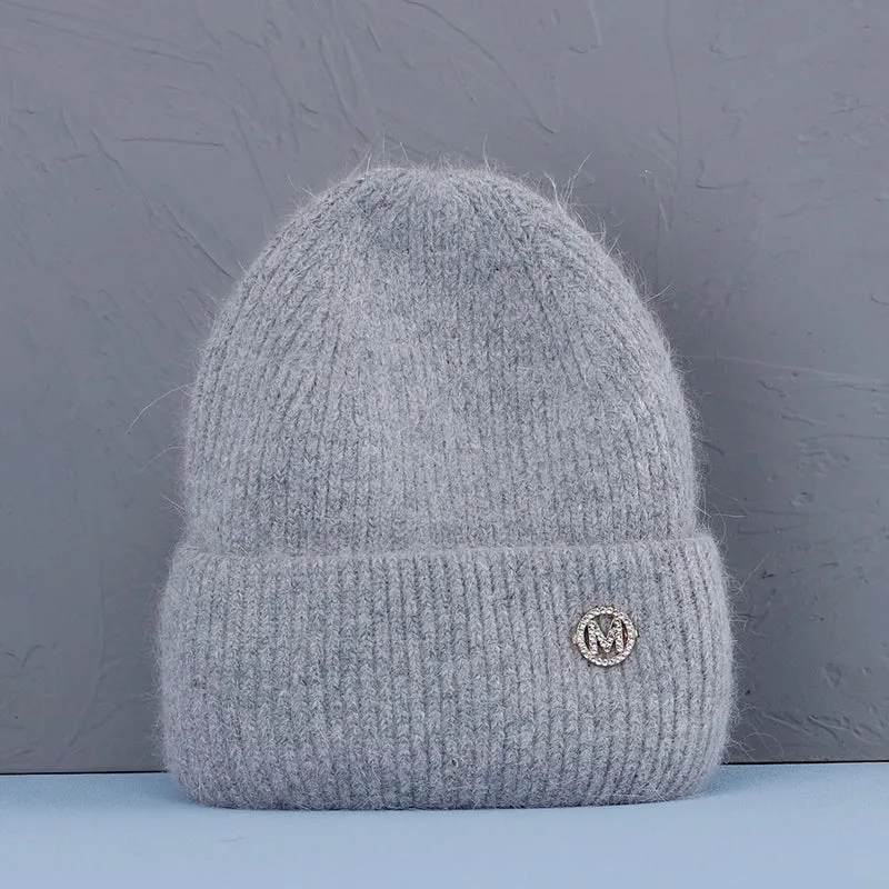 Warme Damen Wintermütze Woll Mütze Strickmütze Kappe Hut Unisex