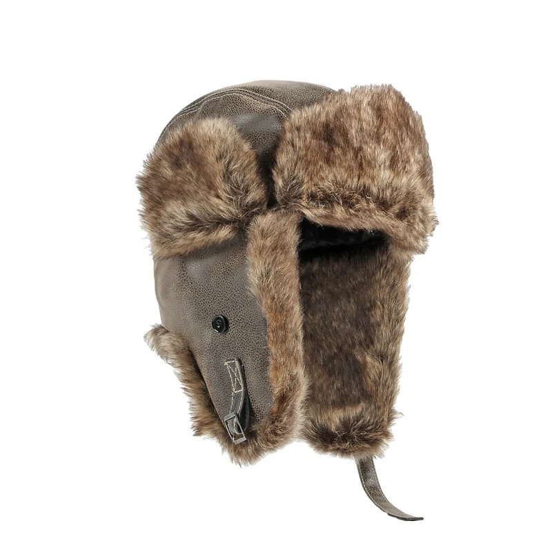 Fliegermütze Wintermütze Fellmütze Schapka Uschanka Pilotenmütze Mütze