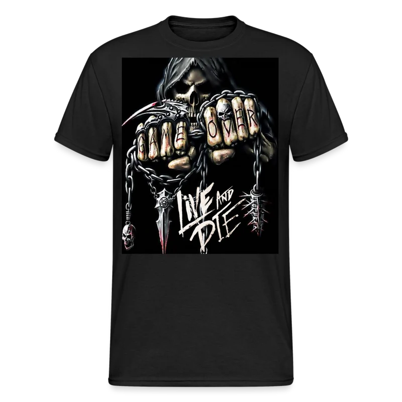 Fashion Herren Horror Skull 3D T-Shirt Rundhals Unisex Sommer Streetwear