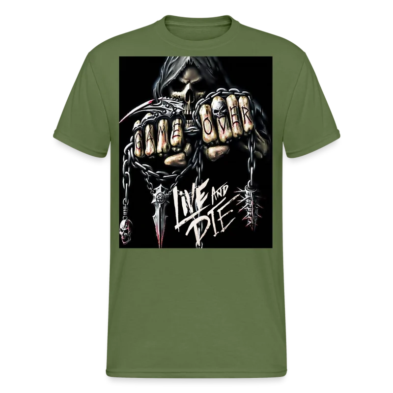 Fashion Herren Horror Skull 3D T-Shirt Rundhals Unisex Sommer Streetwear