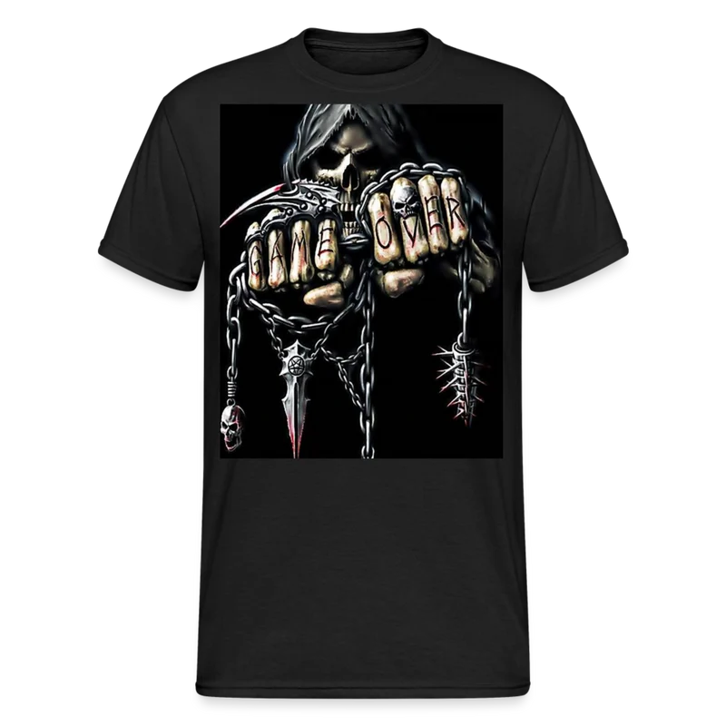 Fashion Herren Horror Skull 3D T-Shirt Rundhals Unisex Sommer Streetwear